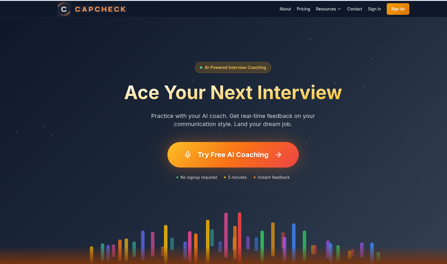Capcheck AI Interview Platform - Practice with AI coach and get real-time feedback